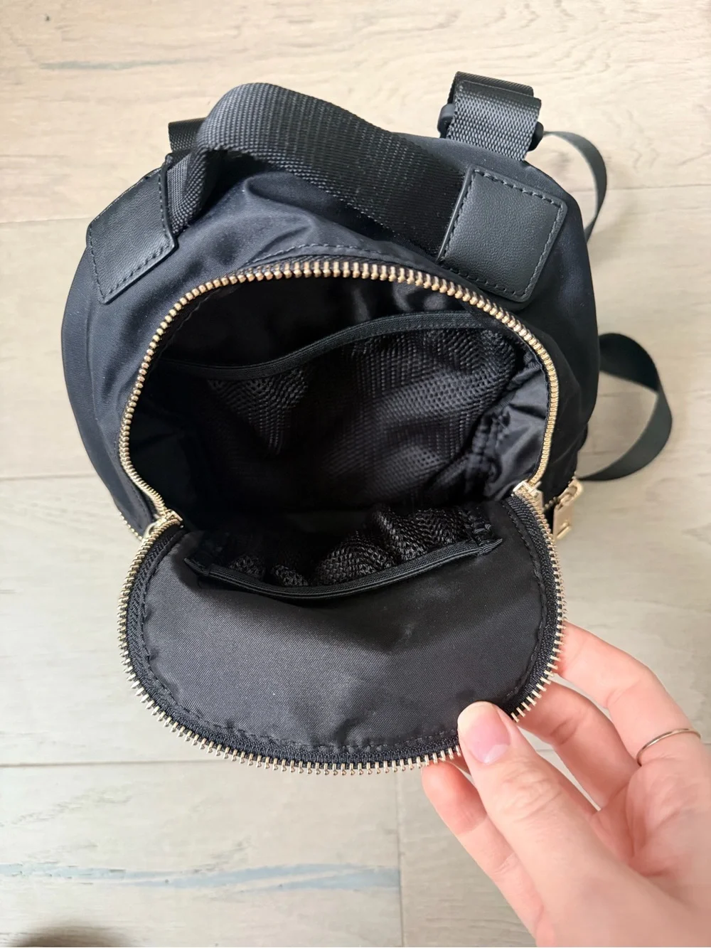 lululemon athletica Black Mini Backpack Crossbody